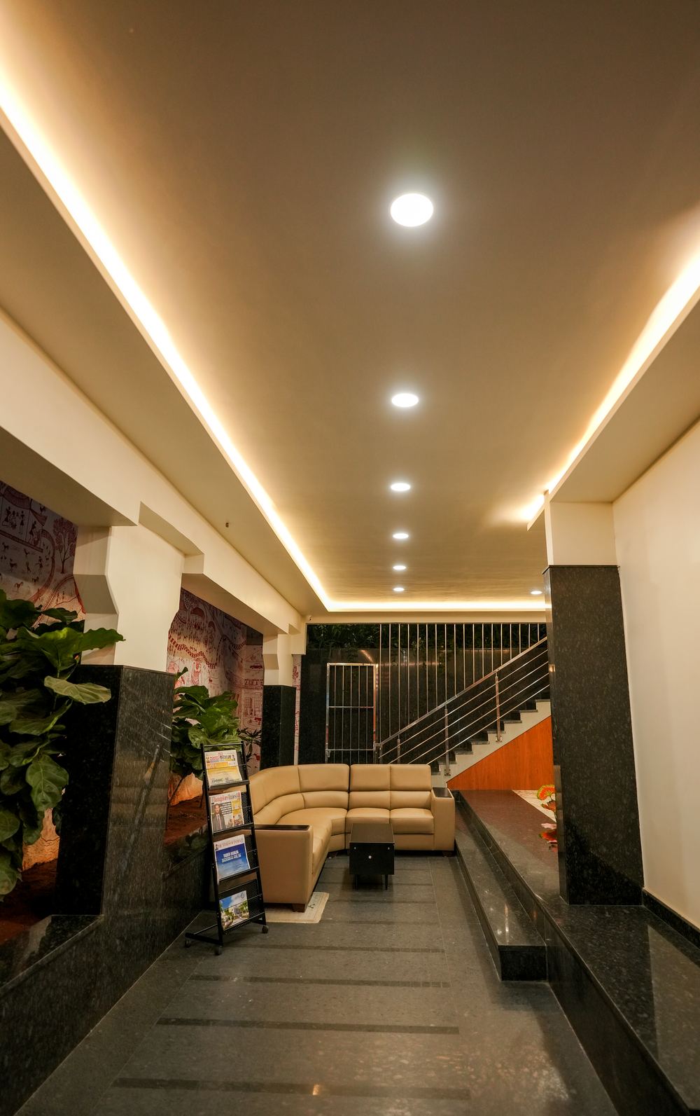 Lobby lounge seating at Legacy Square Hotel, Rajarajeshwari Nagar, Bengaluru